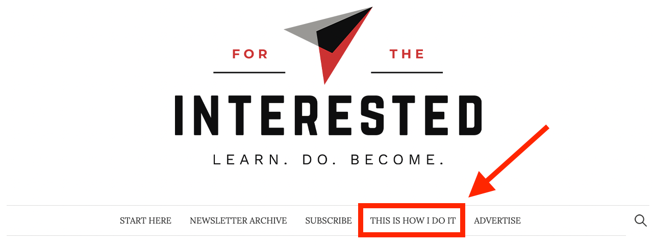 for the interested newsletter homepage