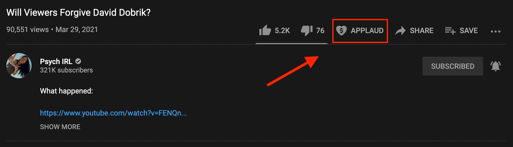 youtube applause