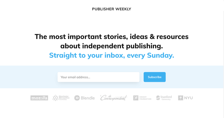 Curated news for independent publishing