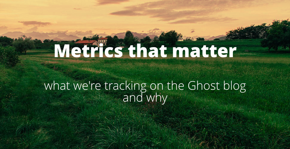 Metrics that matter: what we're tracking on the Ghost blog and why