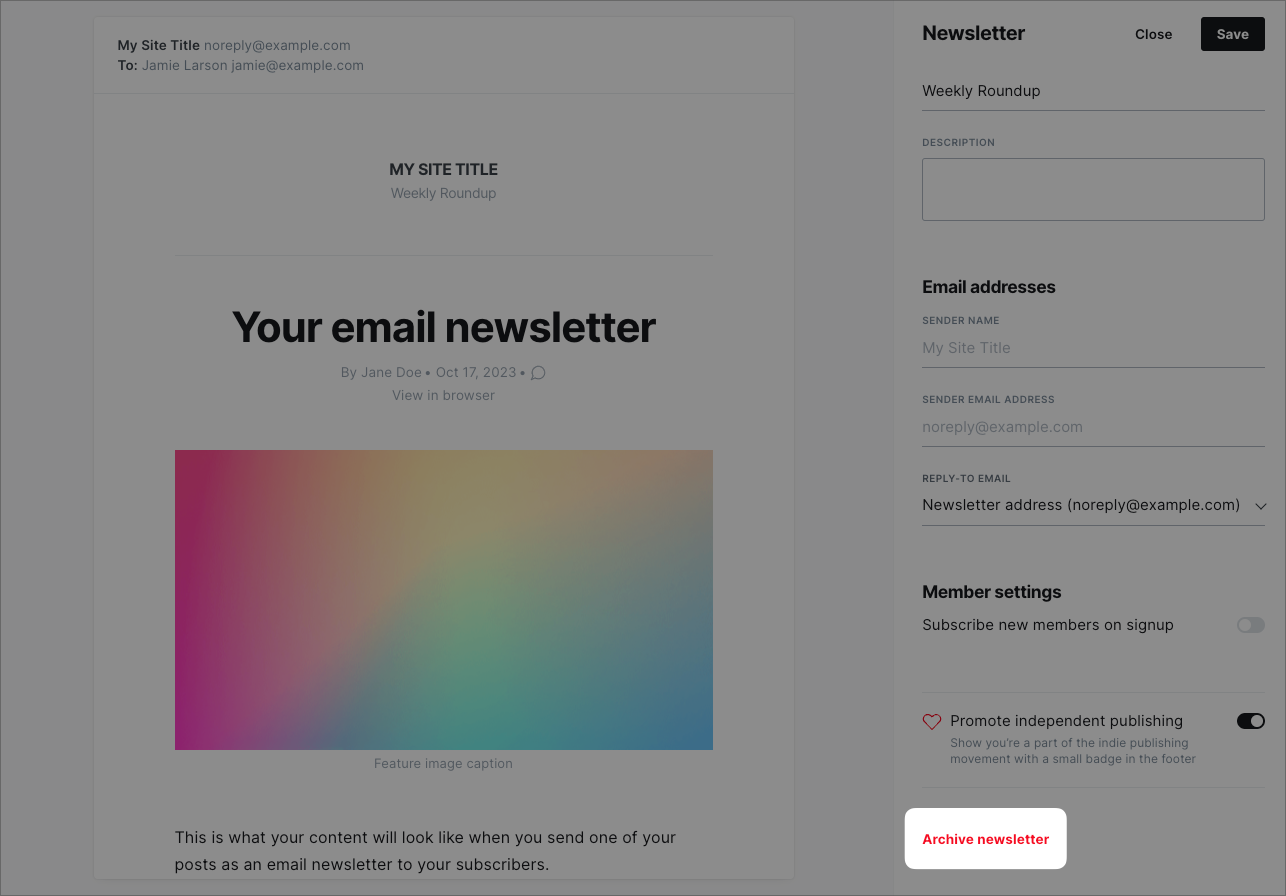 My Newsletters