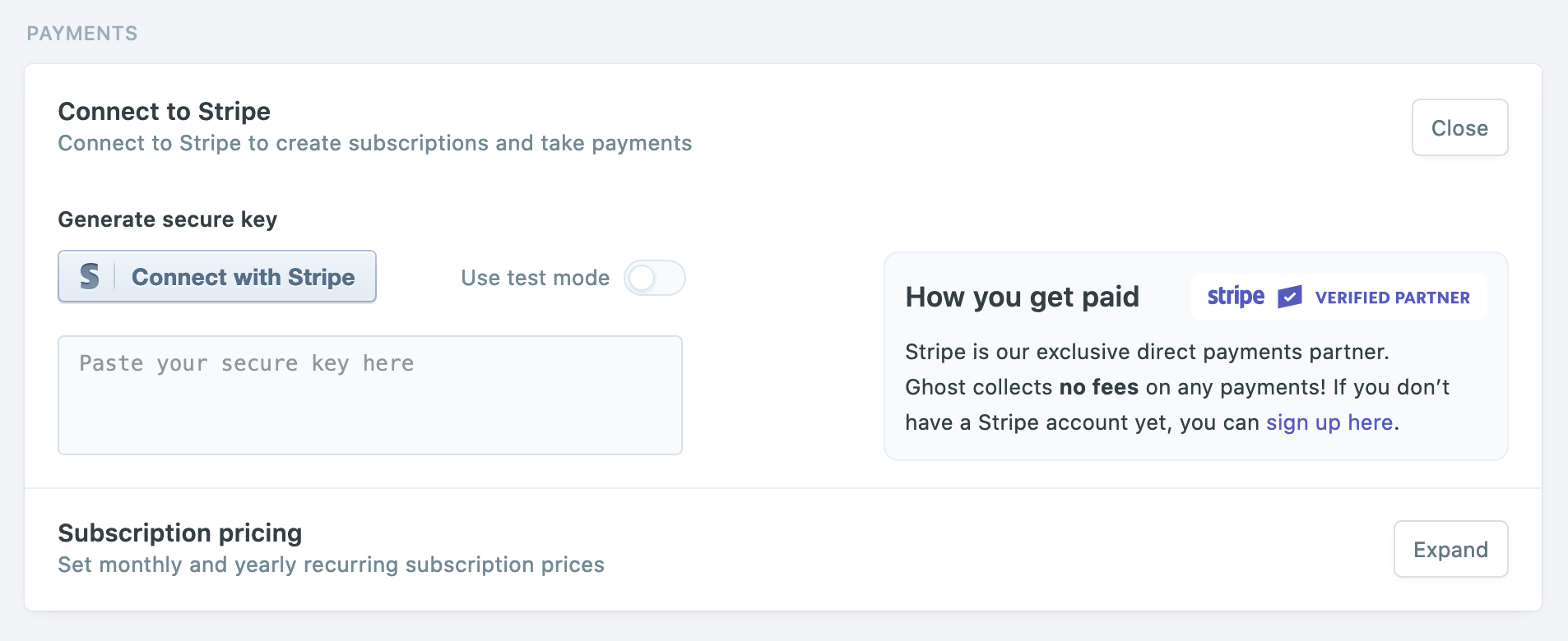 Member settings in Ghost Admin