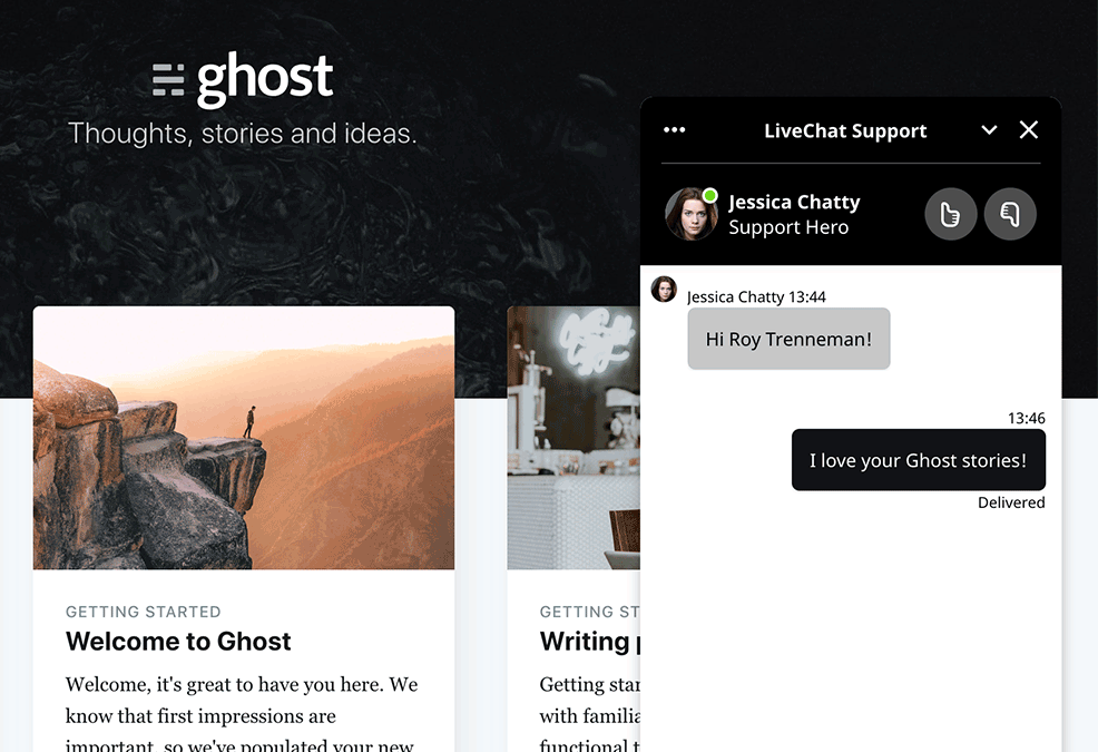 Official Ghost Livechat Integration