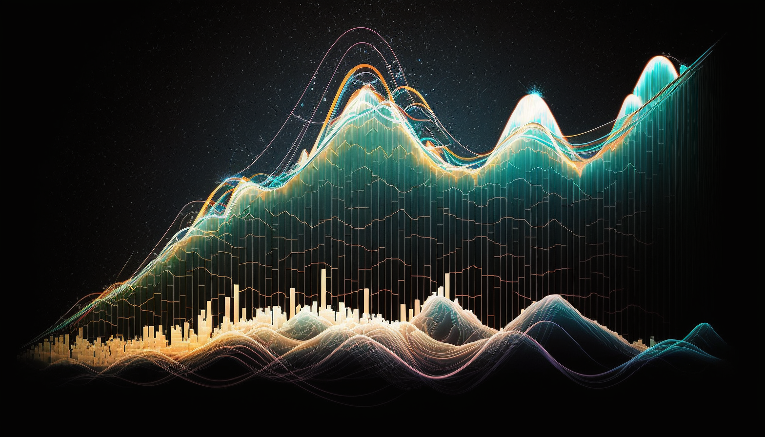 Illustration of a line graph and a bar chart