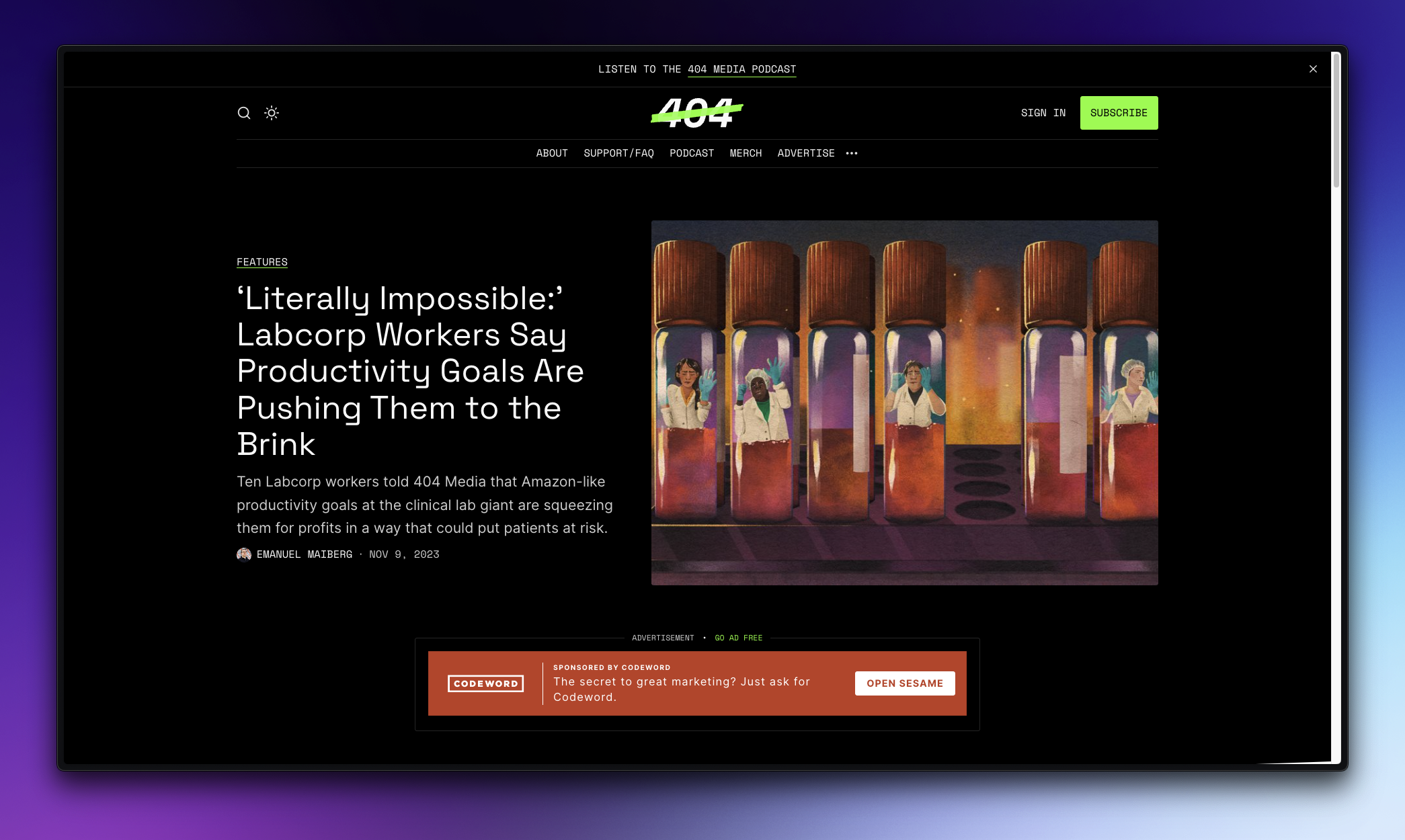 404 media homepage